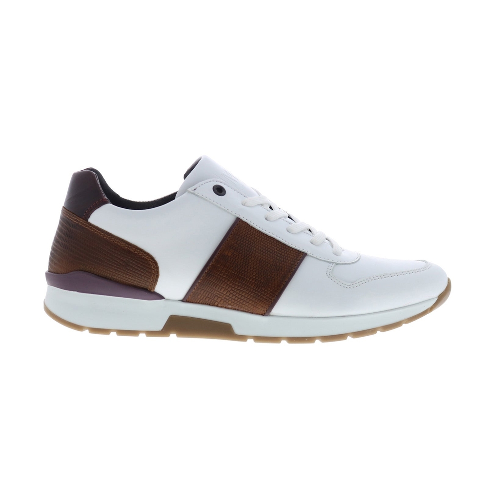 Bruno Magli White and Brown Men's Sneakers